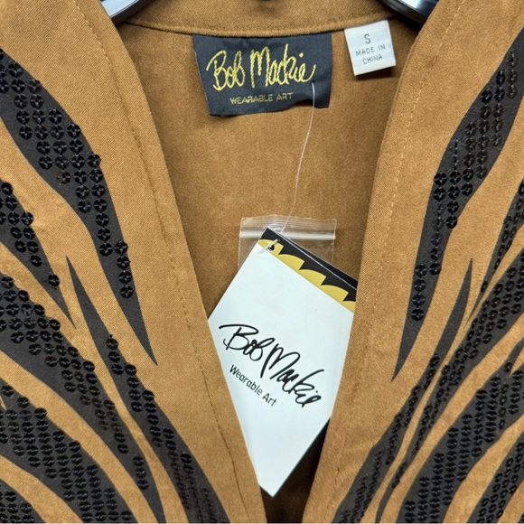 Bob Mackie Wearable Art Faux Suede Front-Zip Jacket with Sequin Detail - Picture 3 of 8